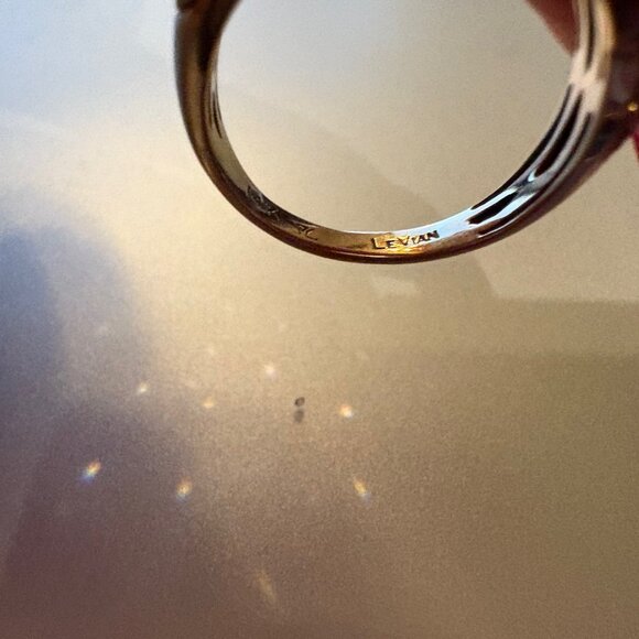 Le Vian 14k Strawberry Rose Gold Amethyst Chocolate Vanilla Diamond Ring Size 5 - Picture 4 of 8